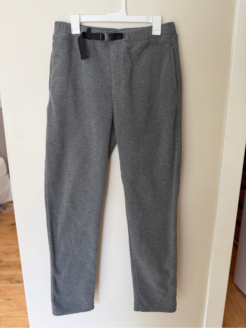 Patagonia Gray Men's Fleece Pants with Integrated Belt